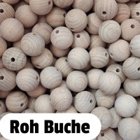 Holzperlen roh Buche 18mm